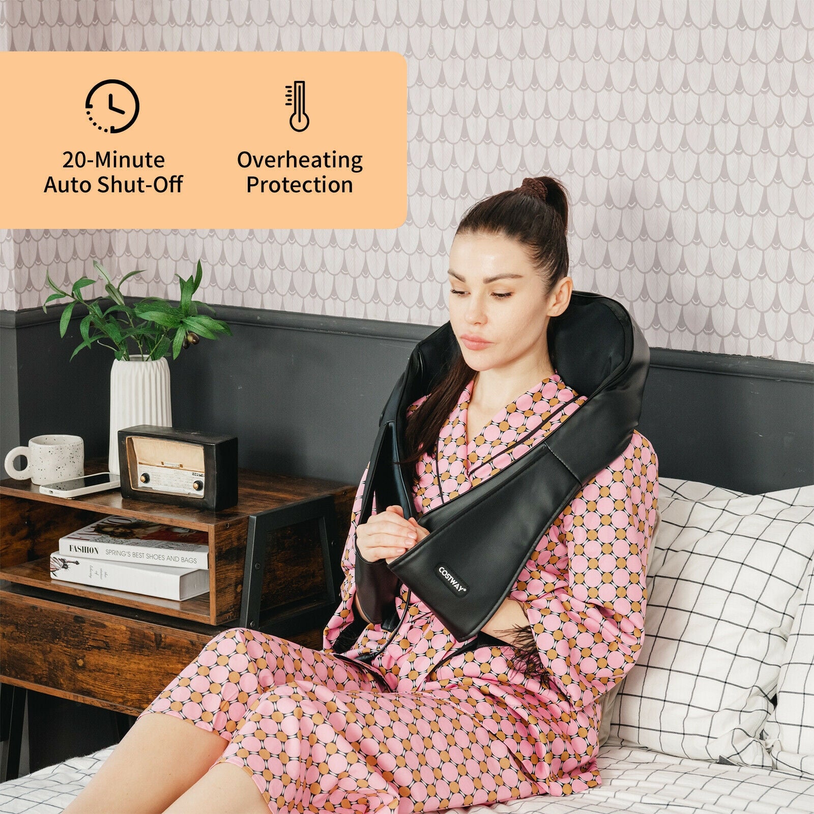 Shiatsu Neck Massager, Heat, Deep Tissue 3D-Kneading, Black Back Massager at Gallery Canada