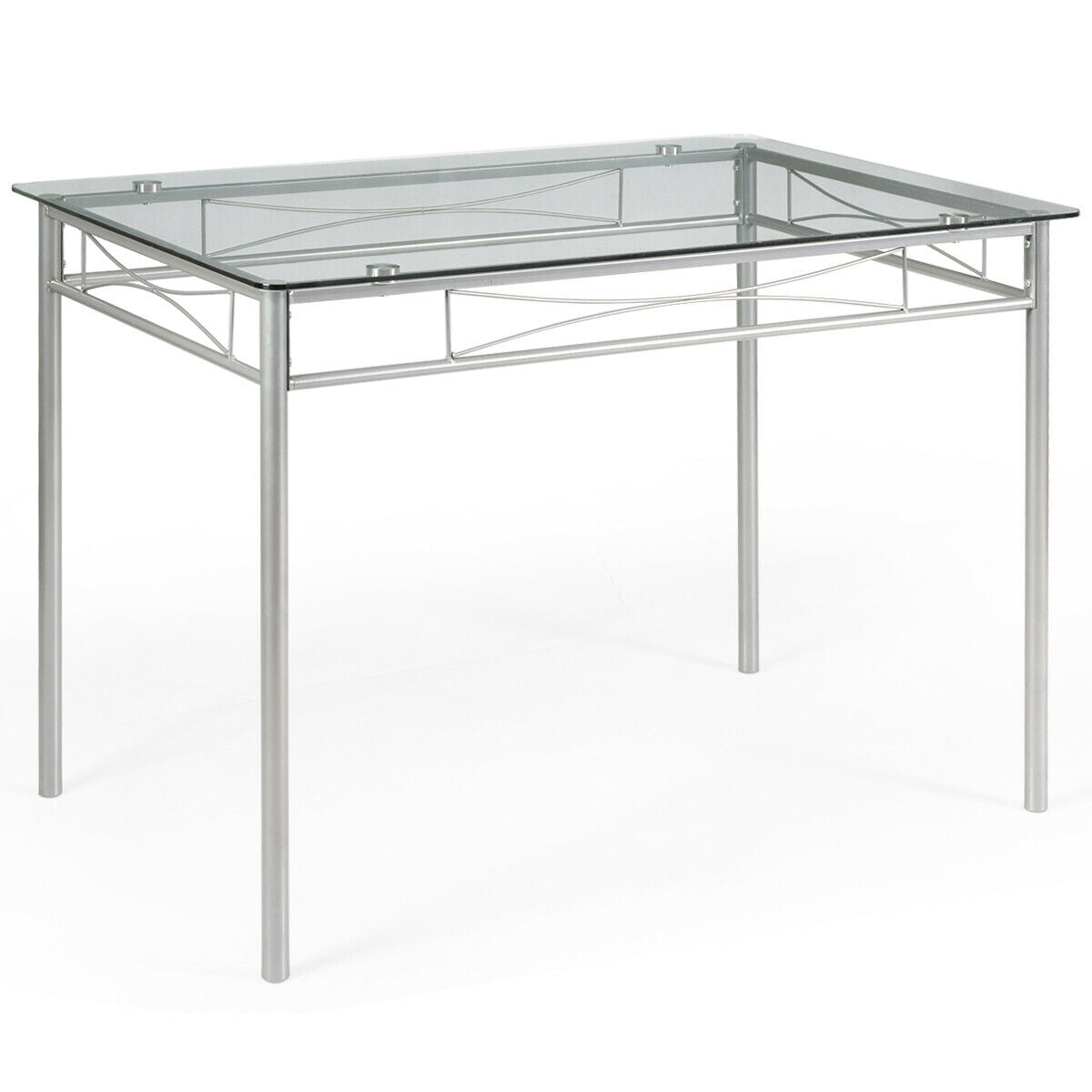 5 Piece Dining Set, Glass Table And 4 Chairs, Natural Dining Room Sets at Gallery Canada