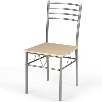 5 Piece Dining Set, Glass Table And 4 Chairs, Natural Dining Room Sets at Gallery Canada