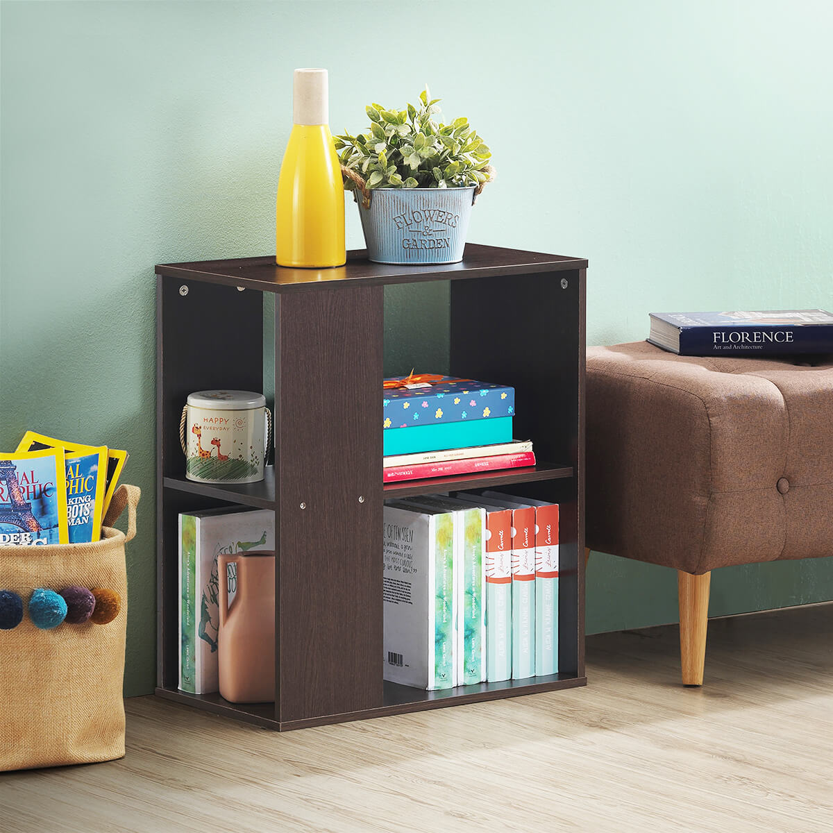3-Tier Side Table With Storage Shelves, Brown End & Side Tables at Gallery Canada