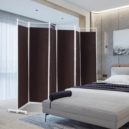 6-Panel Folding Privacy Screen, Brown Room Dividers at Gallery Canada