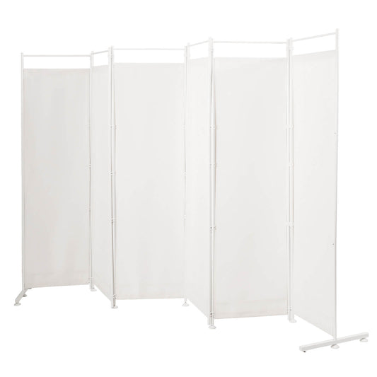 6-Panel Folding Privacy Screen, White Room Dividers White at Gallery Canada