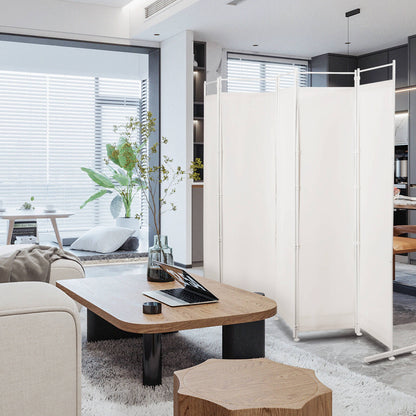 6-Panel Folding Privacy Screen, White Room Dividers at Gallery Canada