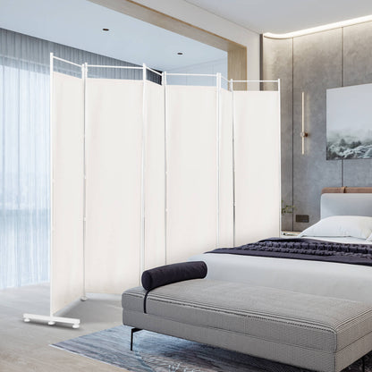 6-Panel Folding Privacy Screen, White Room Dividers at Gallery Canada