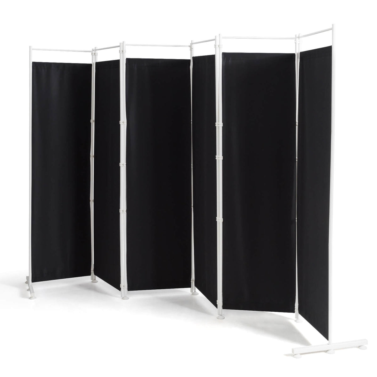 6-Panel Folding Privacy Screen, Black Room Dividers at Gallery Canada