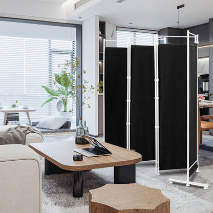 6-Panel Folding Privacy Screen, Black Room Dividers at Gallery Canada