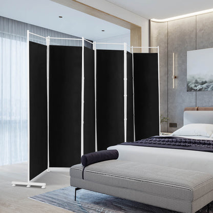 6-Panel Folding Privacy Screen, Black Room Dividers at Gallery Canada