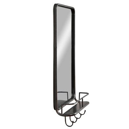 Wall Mirror With Shelf, Metal Frame, Black Wall Mirrors at Gallery Canada