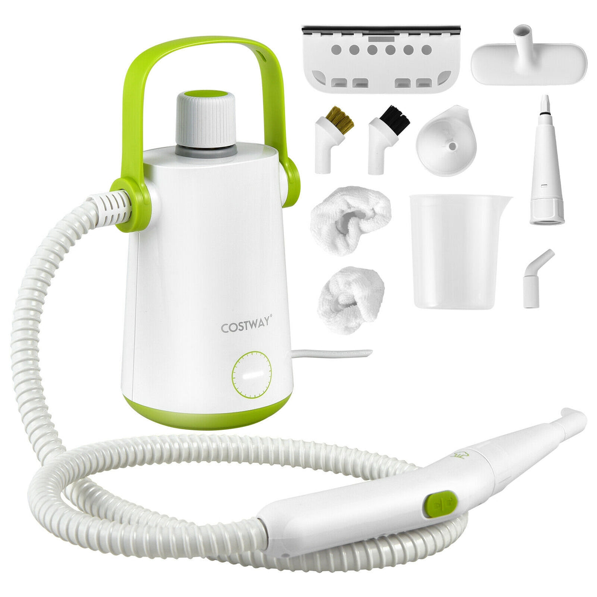 1000W Portable Hand-Held Steam Cleaner, 10 Accessories, Green Vacuums & Cleaners at Gallery Canada
