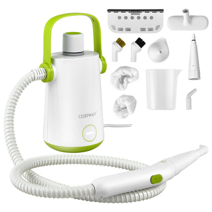 1000W Portable Hand-Held Steam Cleaner, 10 Accessories, Green Vacuums & Cleaners at Gallery Canada