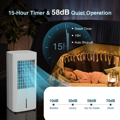 3-In-1 Evaporative Air Cooler, 3 Modes, White Air Coolers at Gallery Canada