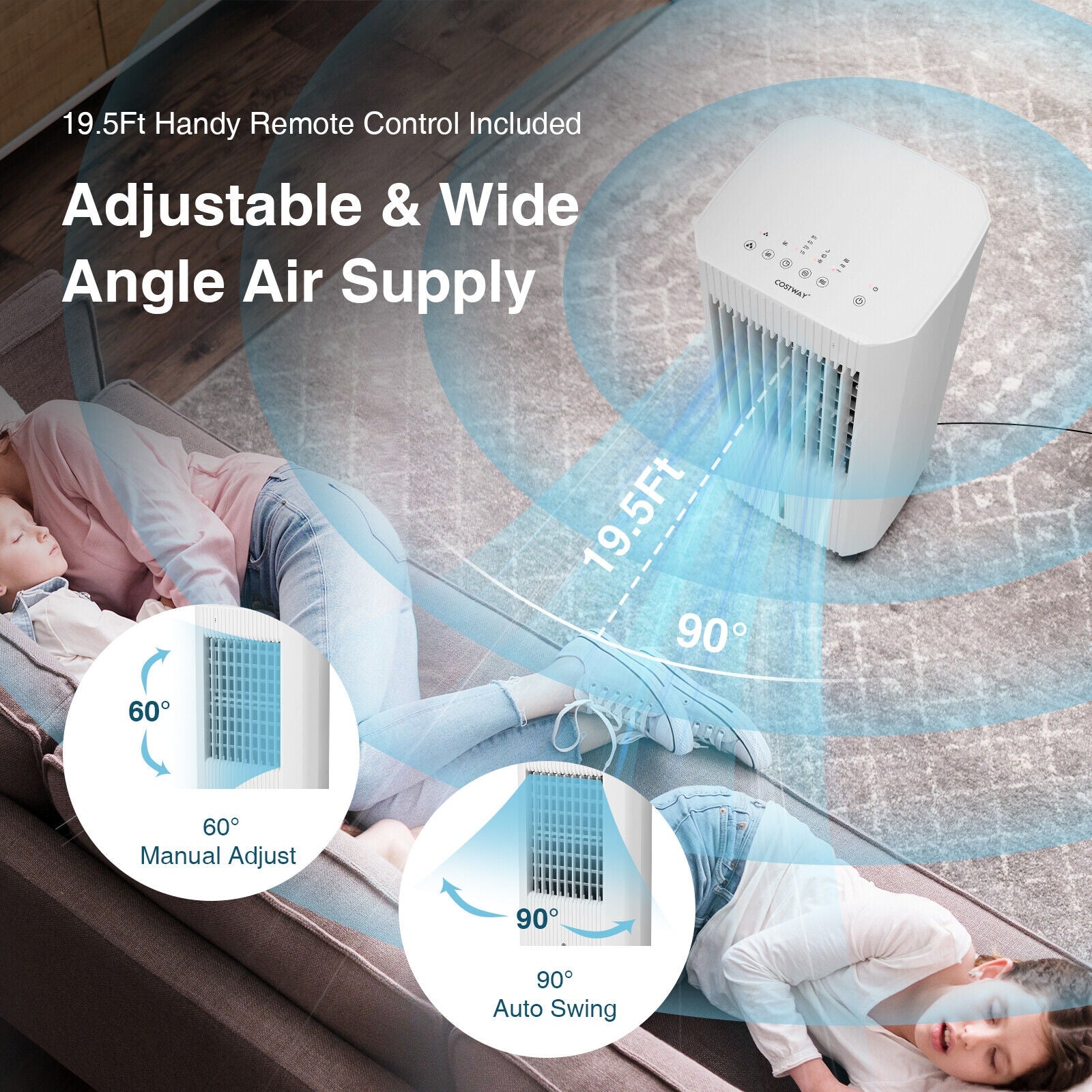 3-In-1 Evaporative Air Cooler, 3 Modes, White Air Coolers at Gallery Canada