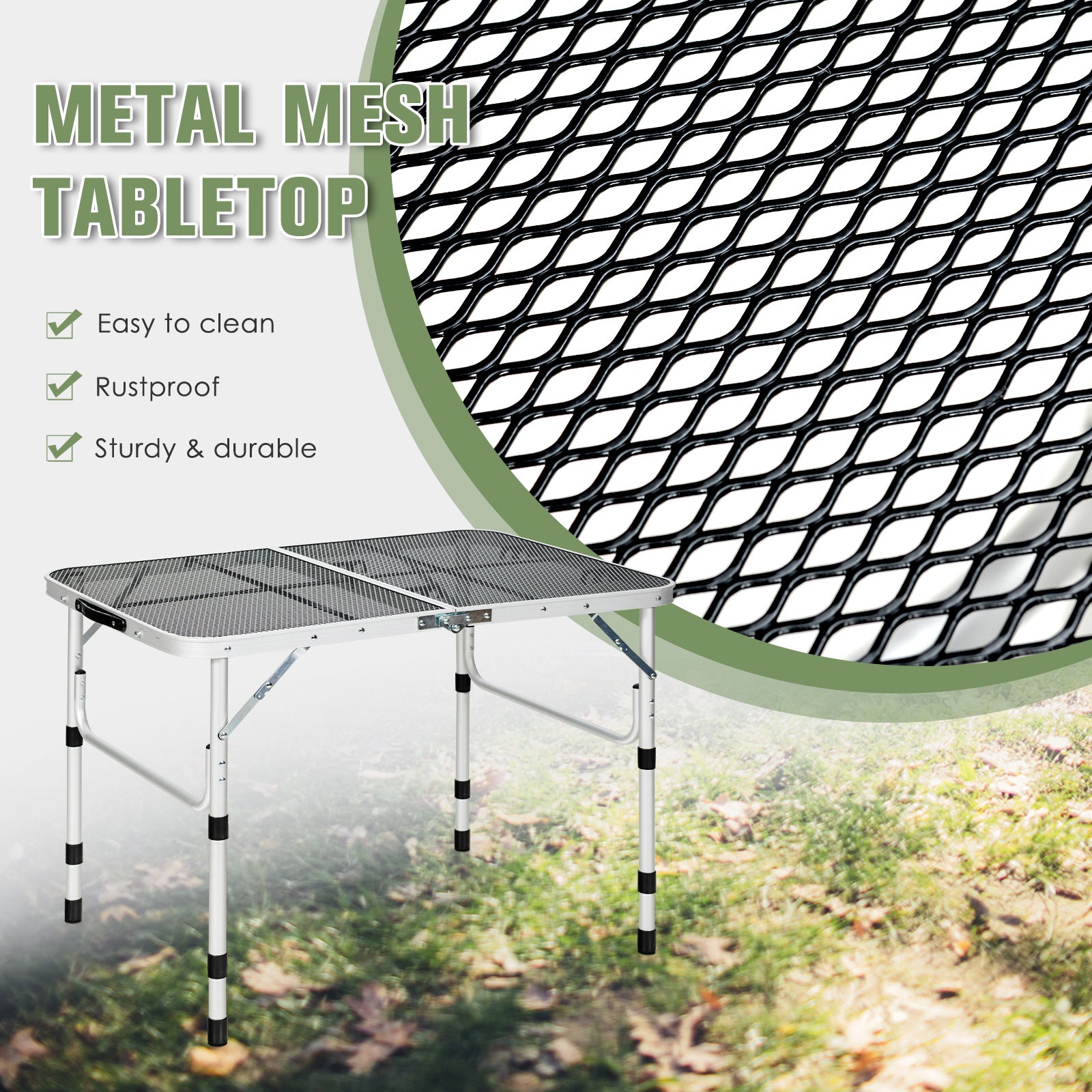Folding Grill Table, Lightweight Aluminum, Silver Camping Furniture at Gallery Canada