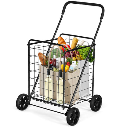 Portable Folding Shopping Cart, Black Kitchen Tools at Gallery Canada