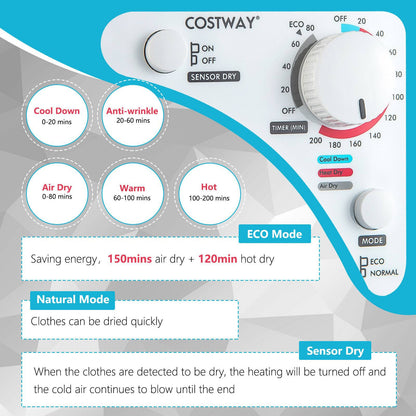 Compact Laundry Dryer, 1500W, Touch Panel, White Dryers at Gallery Canada