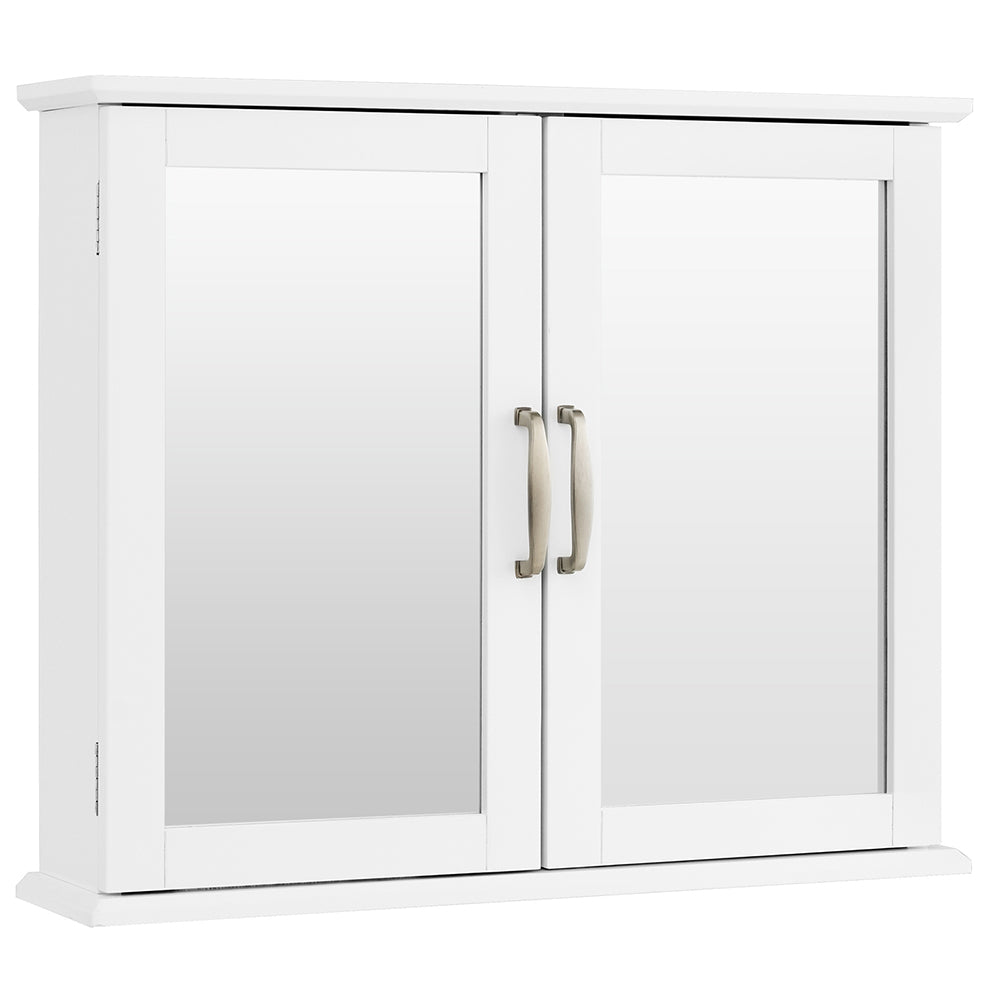 2-Tier Bathroom Mirror Cabinet, Wall-Mounted, White Wall Cabinets at Gallery Canada