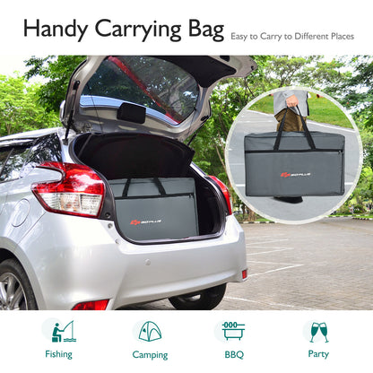 Folding Camping Table With Storage Organizer, Gray Camping Furniture at Gallery Canada