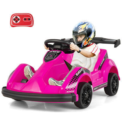 Kids 6V Ride On Go Cart, Remote Control, Safety Belt, Pink Powered Ride On Toys at Gallery Canada