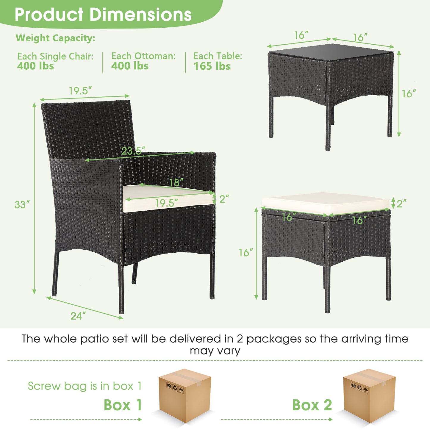 8 Piece Wicker Conversation Set, 2 Coffee Tables, 2 Ottomans, Off White Patio Conversation Sets at Gallery Canada