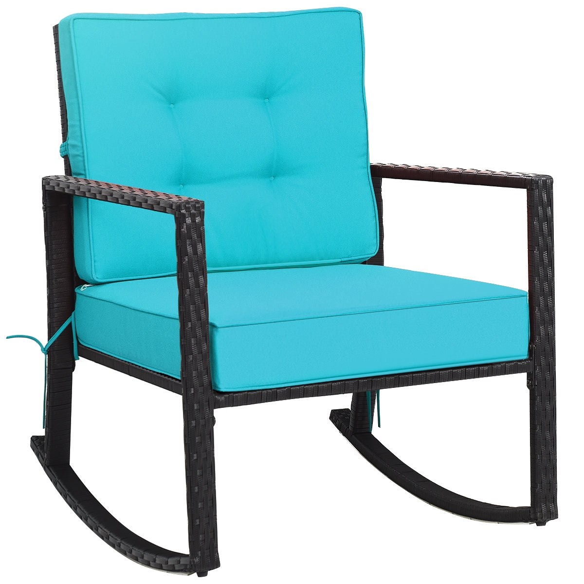 Patio Rattan Rocker Glider Chair, Turquoise Patio Rocking Chairs & Gliders at Gallery Canada
