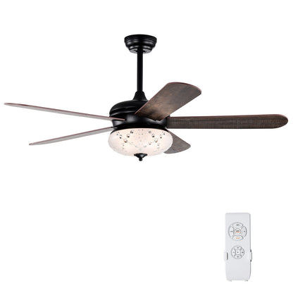 52 Inches Ceiling Fan With Remote Control, Walnut Ceiling Fans at Gallery Canada