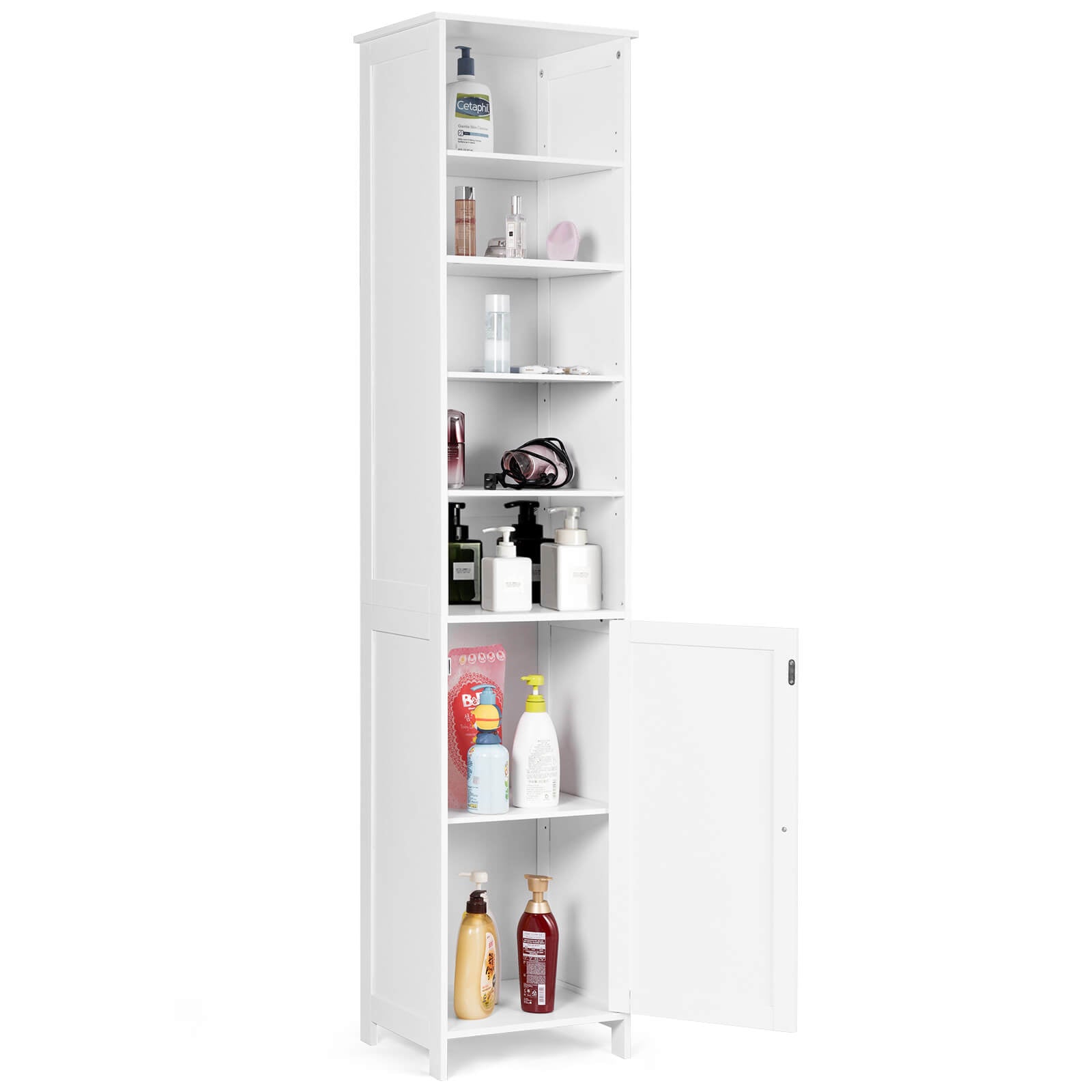 72 Inches Tall Floor Bathroom Storage Cabinet, White Floor Cabinets at Gallery Canada