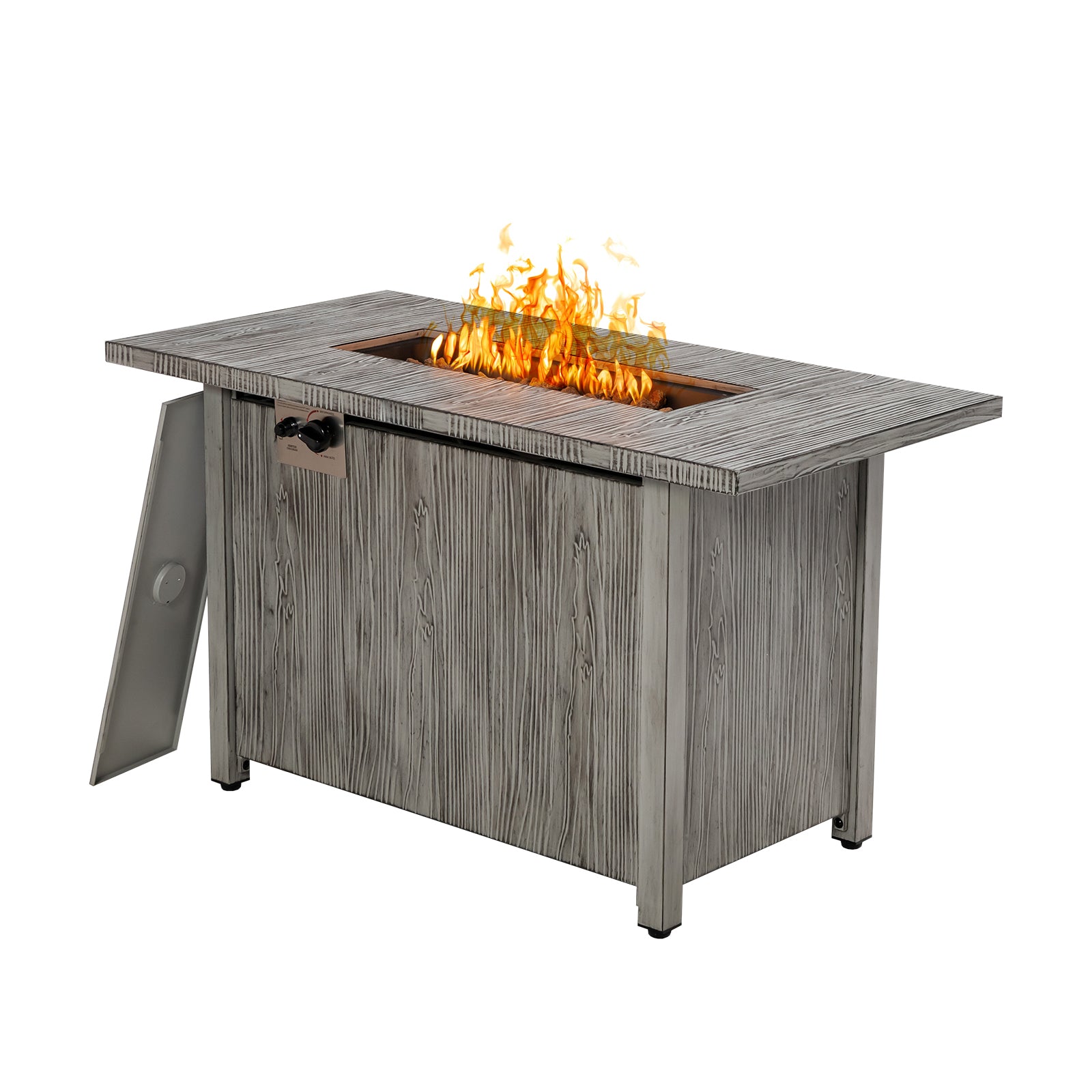 43 Inch, 50,000 BTU Propane Fire Pit Table, Gray Fire Pit Tables at Gallery Canada