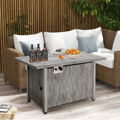 43 Inch, 50,000 BTU Propane Fire Pit Table, Gray Fire Pit Tables at Gallery Canada