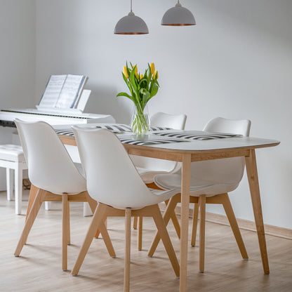 Set of 4 Dining Chairs, Mid-Century Modern, White Dining Chairs at Gallery Canada