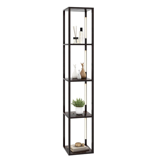 64 Inches Floor Lamp, 3-Level Dimmable LED, Rotatable Poles, Walnut Table & Floor Lamps Walnut at Gallery Canada
