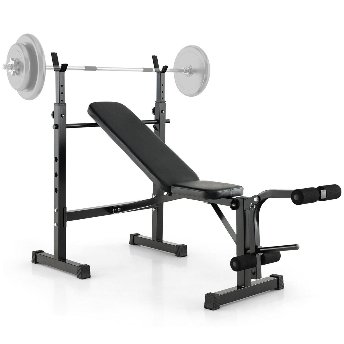 Adjustable Weight Bench, Barbell Rack Set, Weight Plate Post, Black Benches Racks & Bars at Gallery Canada