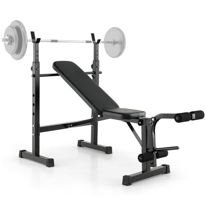 Adjustable Weight Bench, Barbell Rack Set, Weight Plate Post, Black Benches Racks & Bars at Gallery Canada