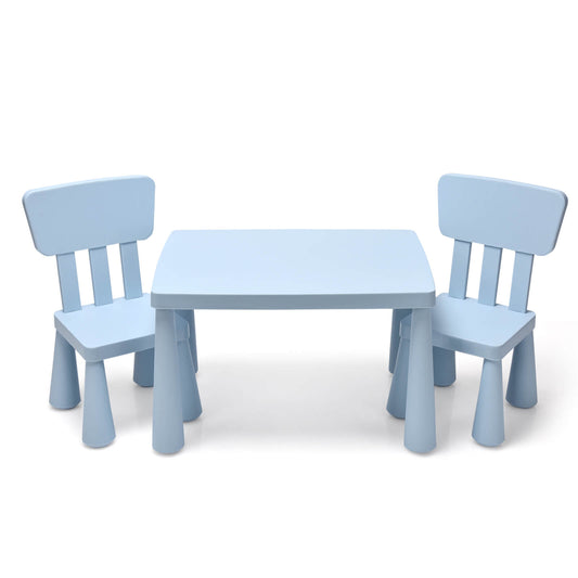 3-Piece Toddler Activity Table And Chair Set, Blue Kids Table & Chair Sets Blue at Gallery Canada