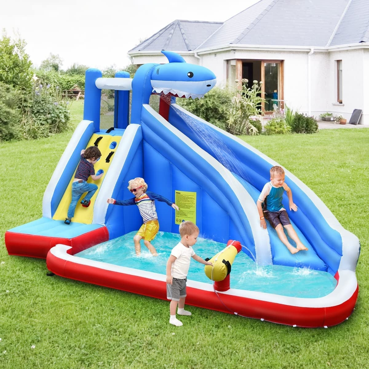 Inflatable Shark Bounce House, Water Slide, Climbing Wall Bounce House at Gallery Canada