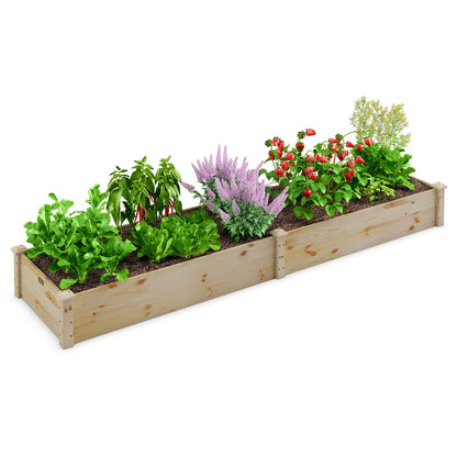 Wooden Raised Garden Bed, Outdoor, For Vegetables Flowers Fruit, Natural Raised Garden Beds at Gallery Canada