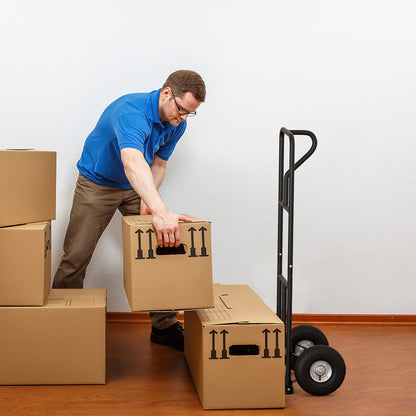P-Handle Hand Truck, Foldable Load Plate, Black Garages at Gallery Canada