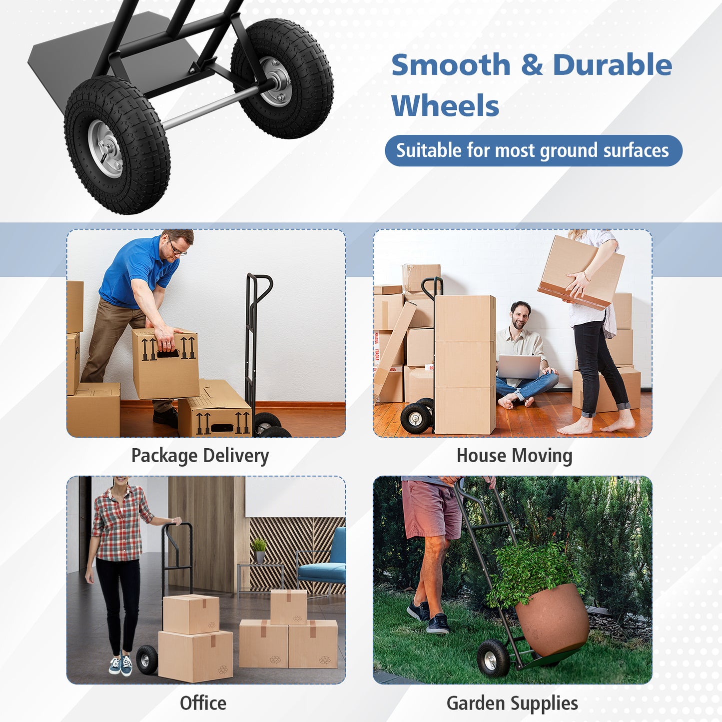 P-Handle Hand Truck, Foldable Load Plate, Black Garages at Gallery Canada