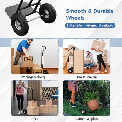 P-Handle Hand Truck, Foldable Load Plate, Black Garages at Gallery Canada