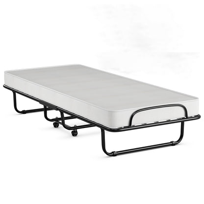 Folding Bed With Memory Foam Mattress, Black Folding Beds at Gallery Canada