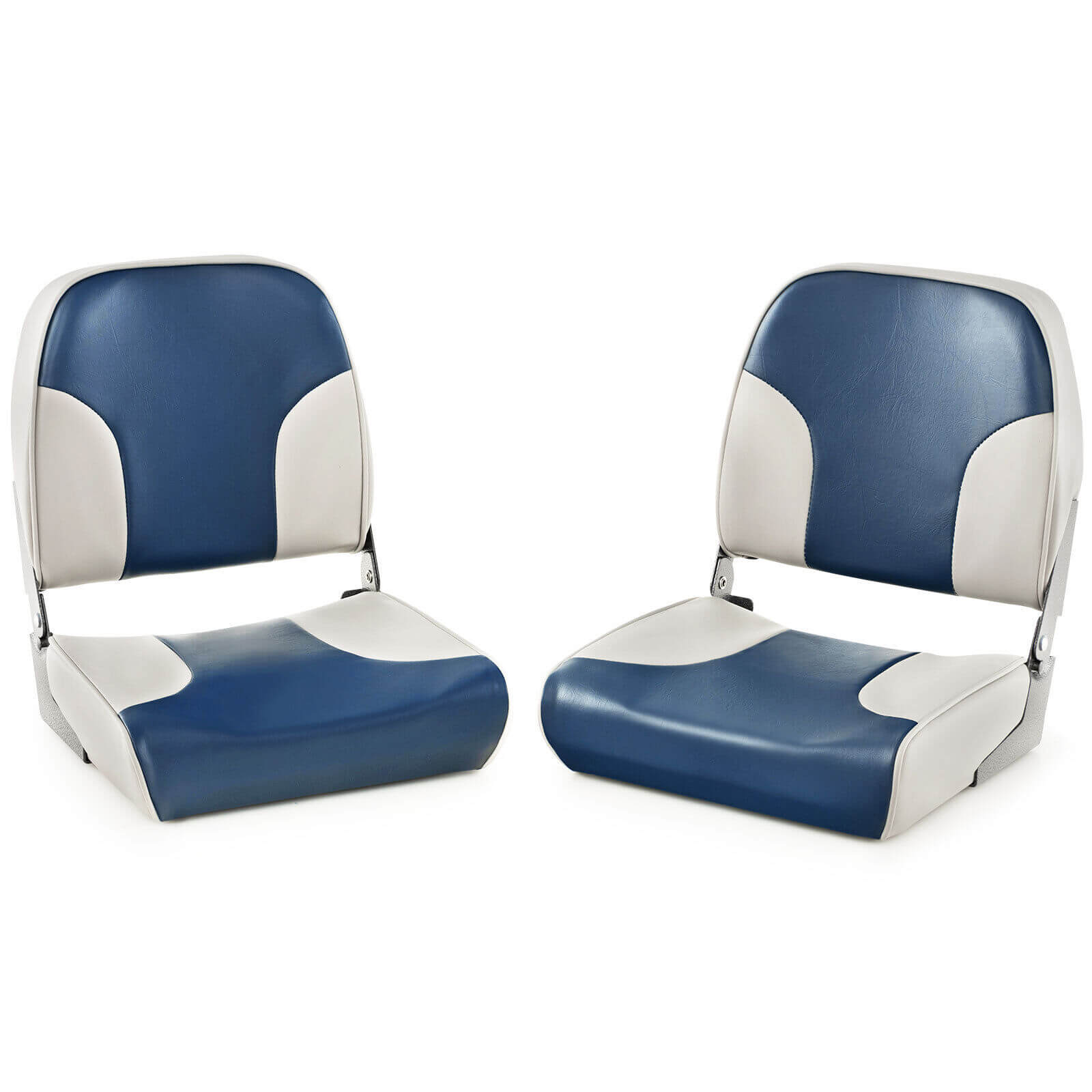 2 Piece Low Back Boat Seat Set, Sponge Padding, Aluminum Hinges, Blue Water Sports at Gallery Canada