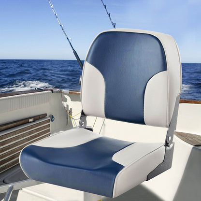 2 Piece Low Back Boat Seat Set, Sponge Padding, Aluminum Hinges, Blue Water Sports at Gallery Canada