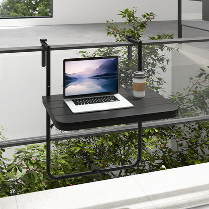 Folding Hanging Table, 3-Level Adjustable Height, Black Patio Tables at Gallery Canada