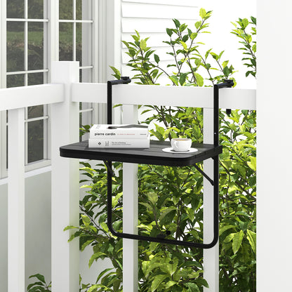 Folding Hanging Table, 3-Level Adjustable Height, Black Patio Tables at Gallery Canada