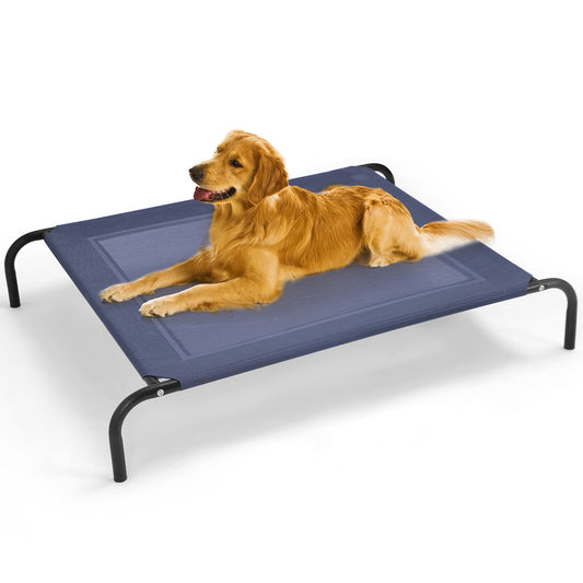 Large Elevated Pet Cot, XL, Steel Frame, Indoor Outdoor Camping, Black Dog Beds Black at Gallery Canada