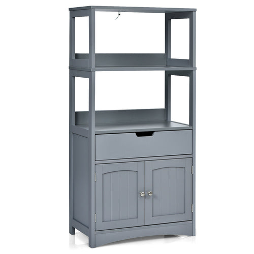 Bathroom Storage Cabinet With Drawer And Shelf, Gray