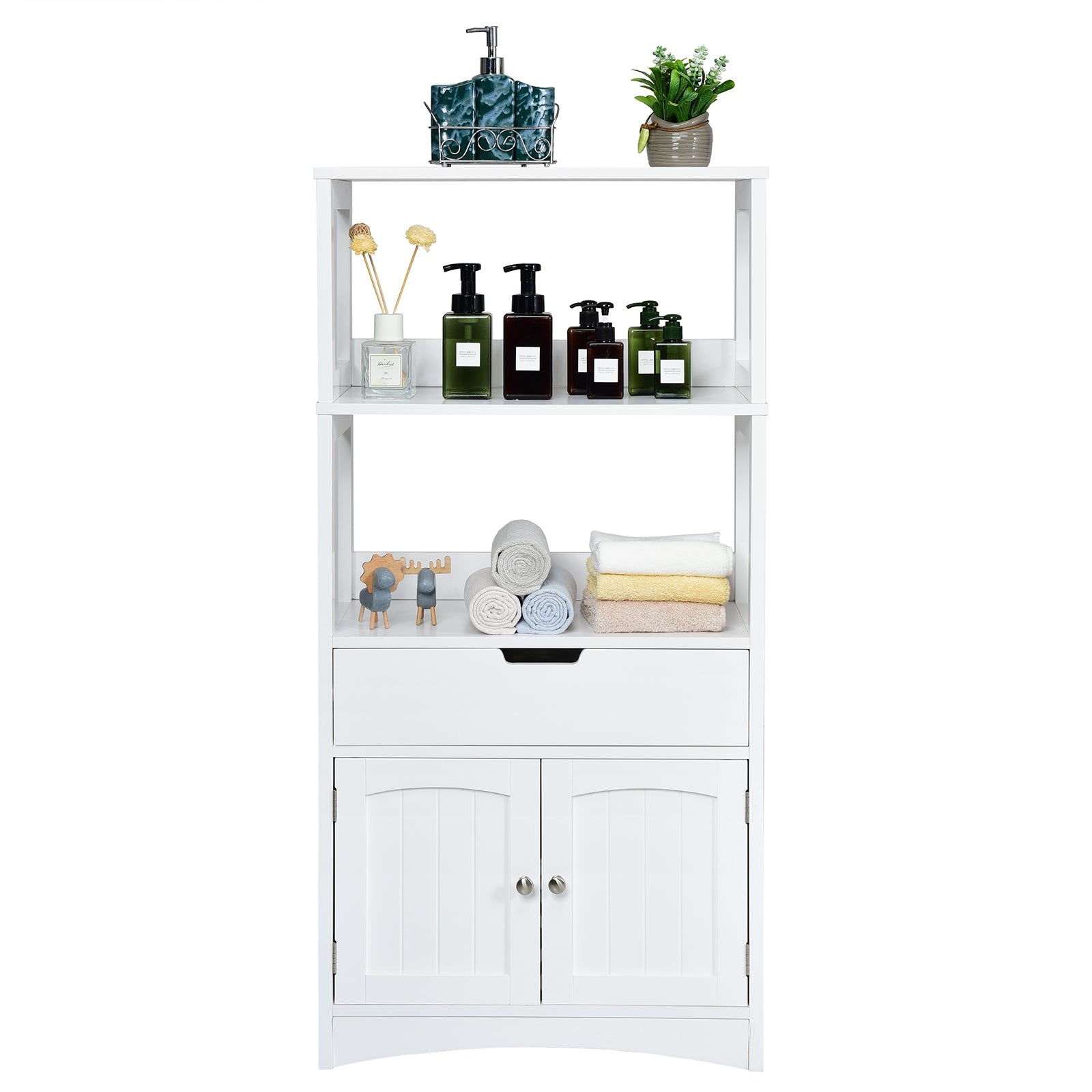 Bathroom Storage Cabinet With Shelf, Drawer, White Floor Cabinets at Gallery Canada