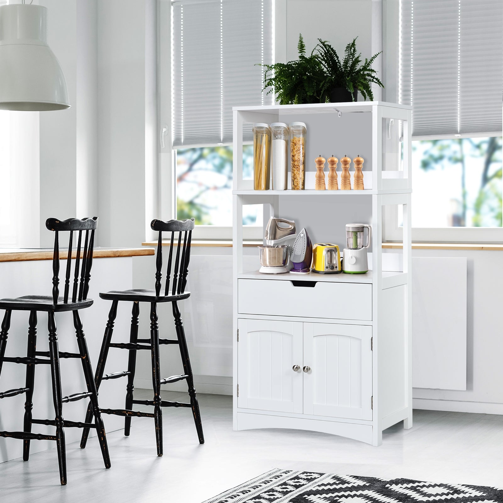 Bathroom Storage Cabinet With Shelf, Drawer, White Floor Cabinets at Gallery Canada