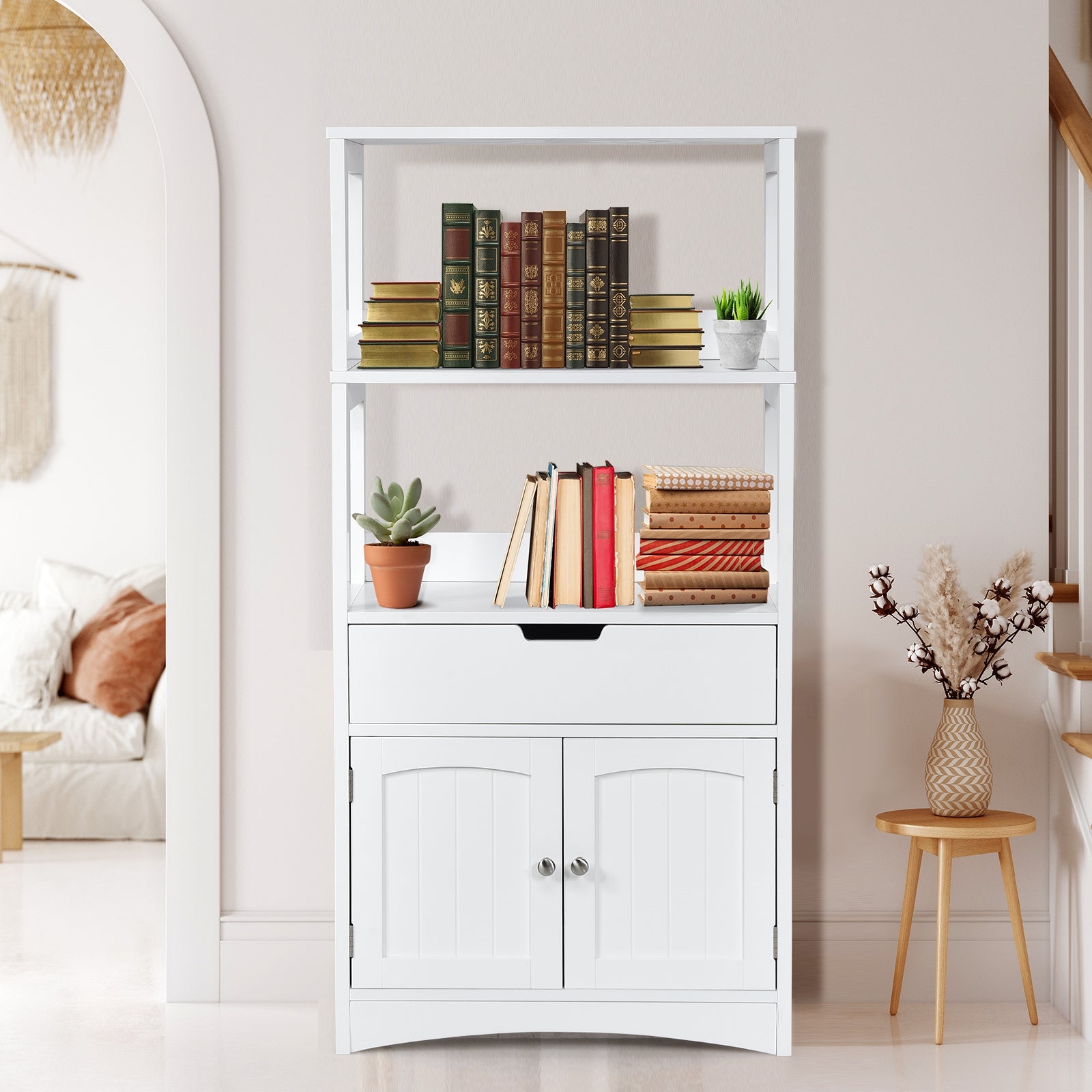 Bathroom Storage Cabinet With Shelf, Drawer, White Floor Cabinets at Gallery Canada