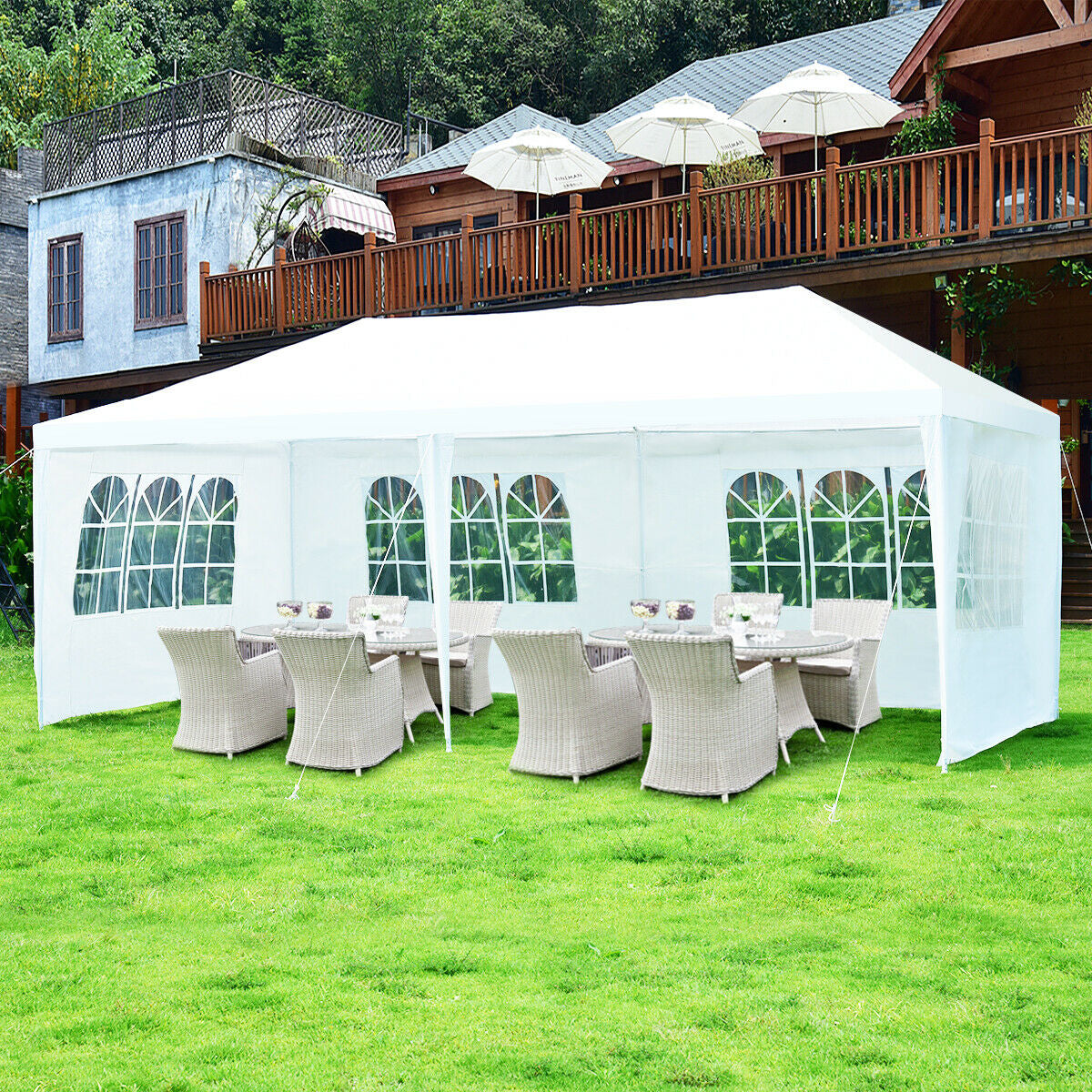 10 x 20 Feet Outdoor Canopy Tent, Removable Walls, Carry Bag, White Canopies at Gallery Canada