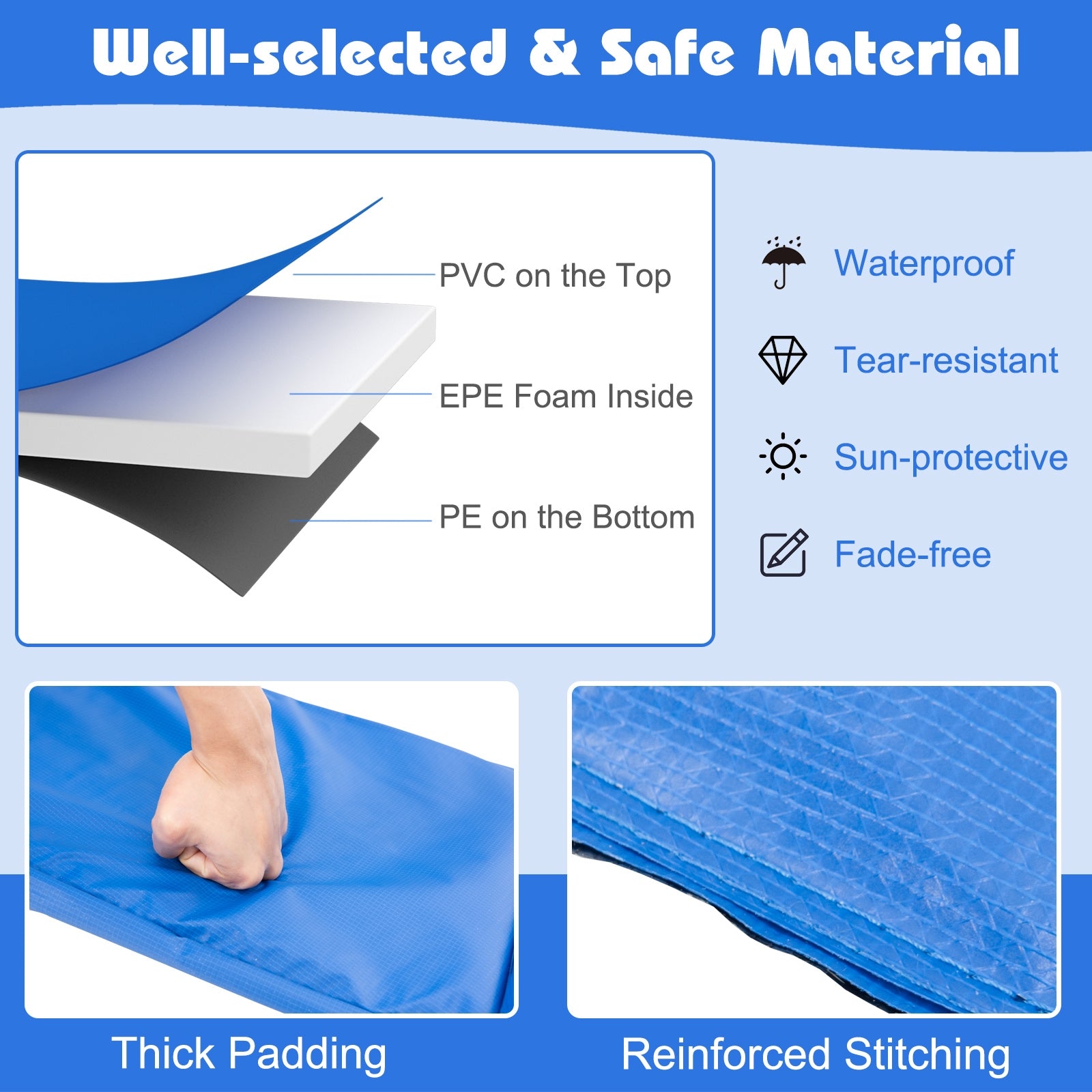 Universal Trampoline Spring Cover, 15 Feet, Blue Trampoline Accessories at Gallery Canada